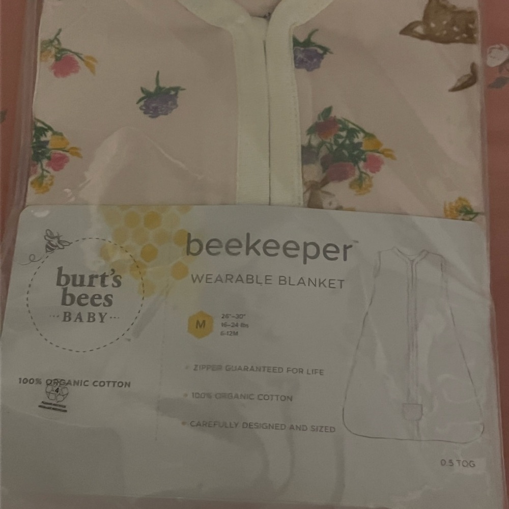 Burt's Bees Baby Wearable Blanket with Floral Design
